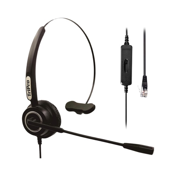 NIB TRIPRO 4-Pin RJ9 Telephone Headset for Landline Desk Phones (H510-RJ) - Picture 3 of 11